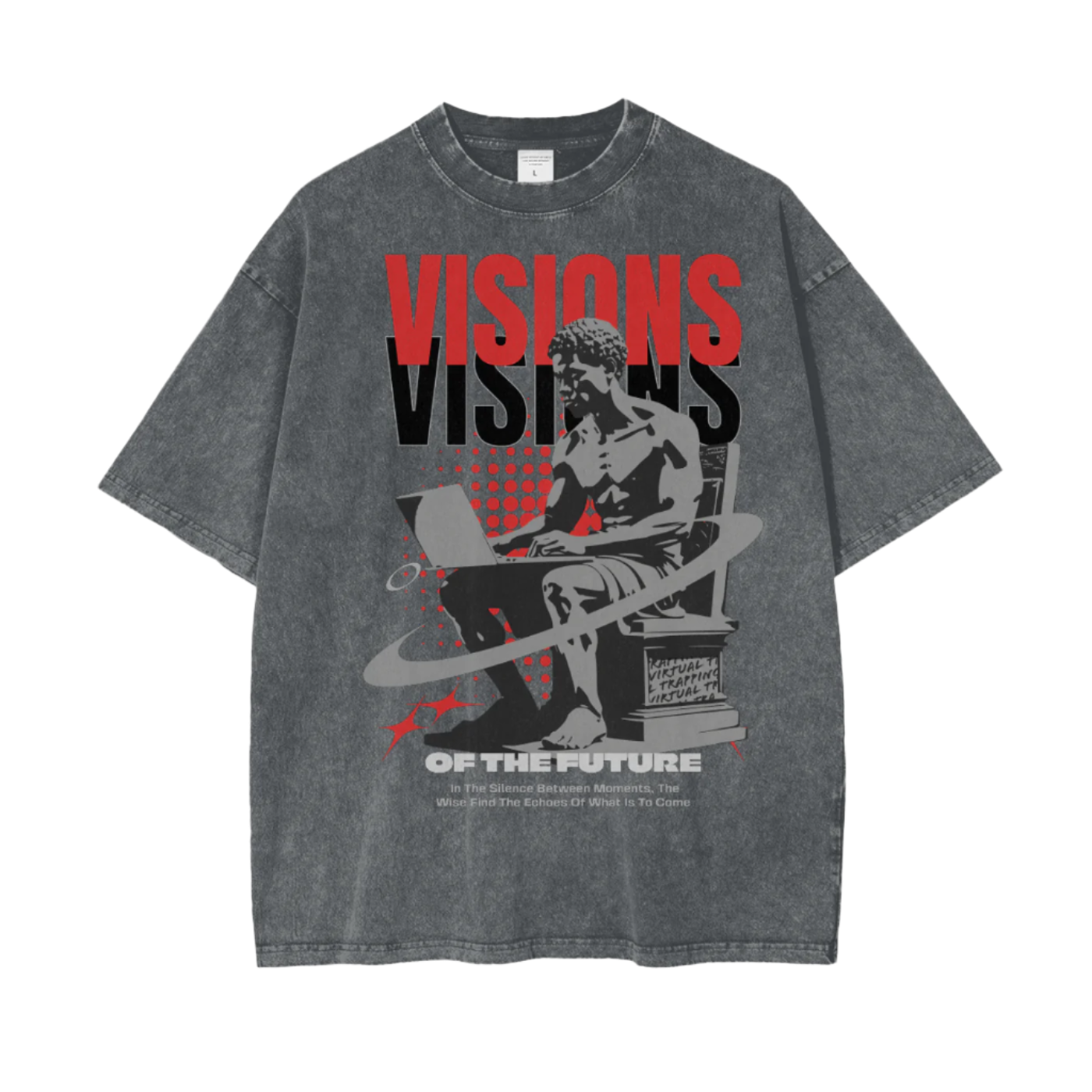 "Visions" Oversize Snow Washed T-Shirt