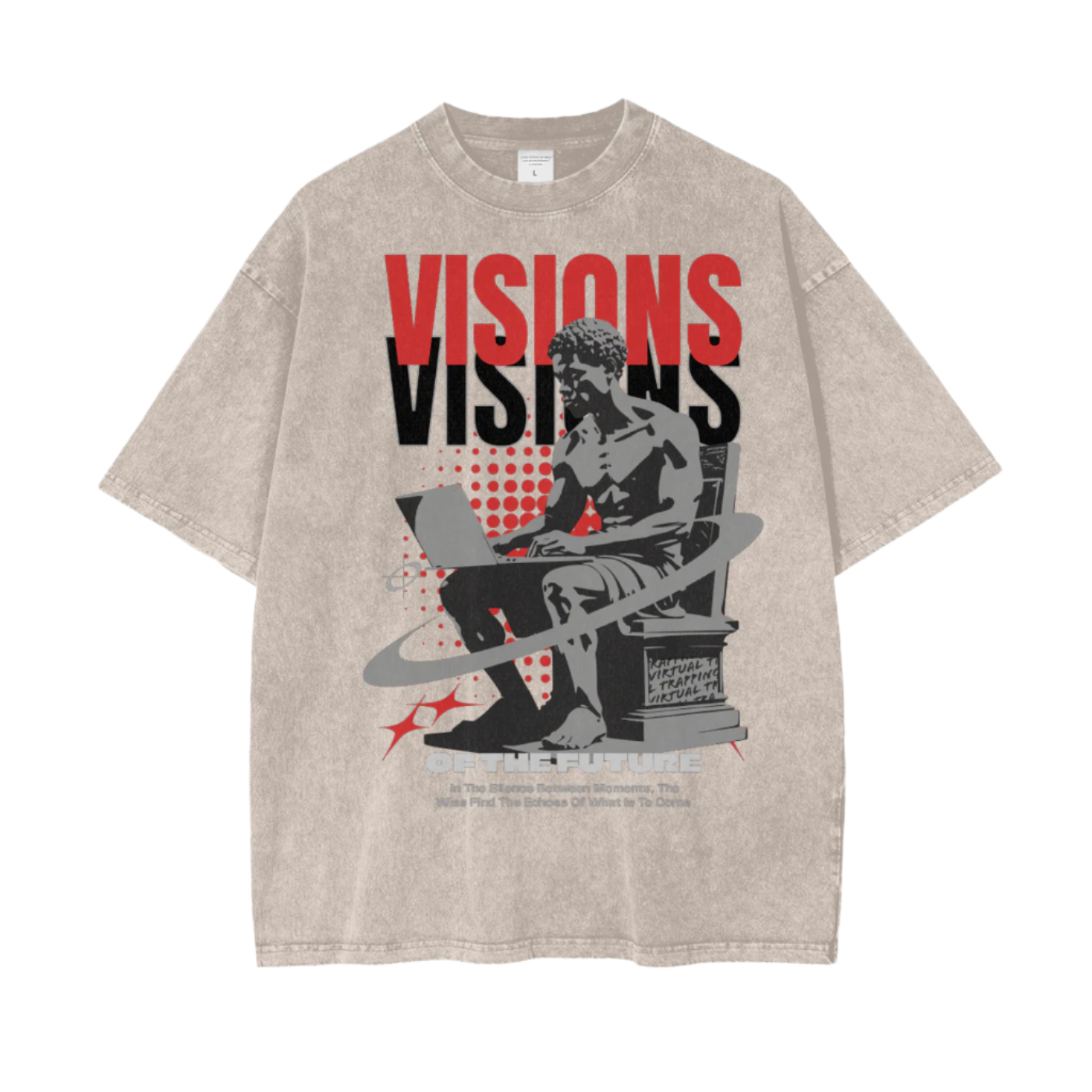 "Visions" Oversize Snow Washed T-Shirt
