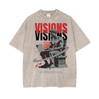 "Visions" Oversize Snow Washed T-Shirt