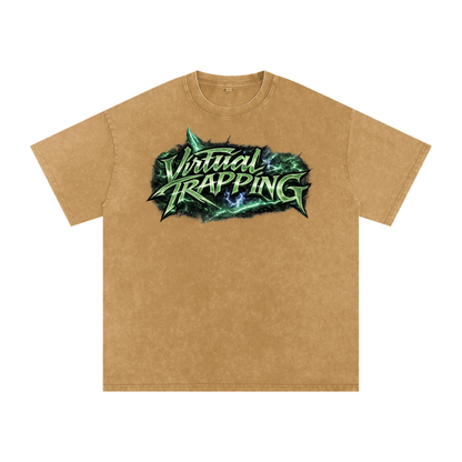 Snow Washed Oversized Cotton T-Shirt