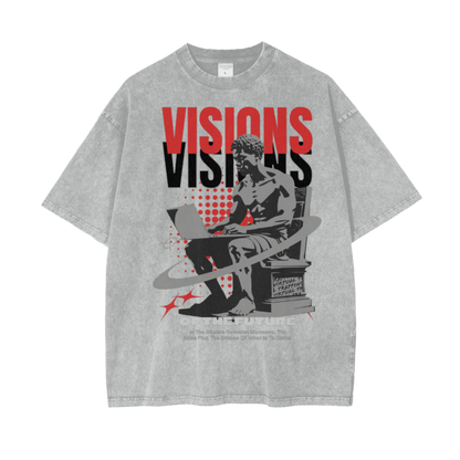 "Visions" Oversize Snow Washed T-Shirt