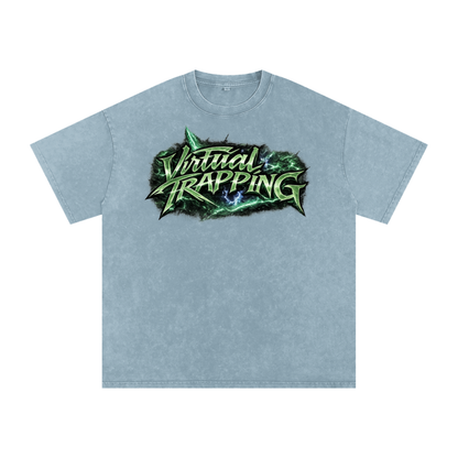 Snow Washed Oversized Cotton T-Shirt