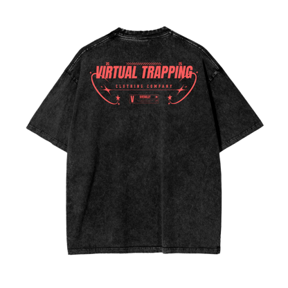 "Trap The Web" Oversize Snow Washed T-Shirt