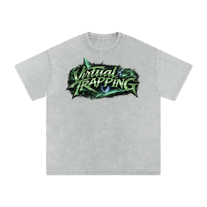 Snow Washed Oversized Cotton T-Shirt
